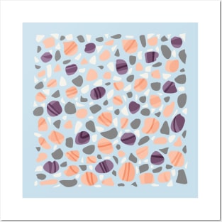 Abstract Graphic Beige Purple  Stones Art image GC-119-1 Posters and Art